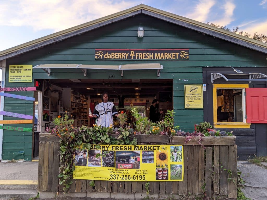 Da Berry Fresh Market offers locals and visitors alike access to fresh, whole foods and gardening lessons in the plots out back on a weekend getaway in New Iberia.