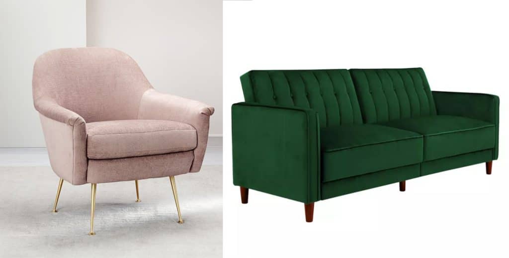 Velvet couch