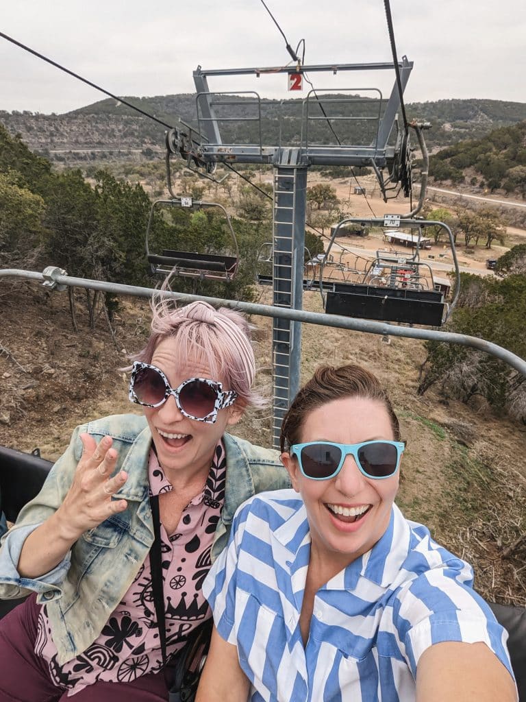 Spider mountain bike park chair lift